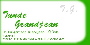 tunde grandjean business card